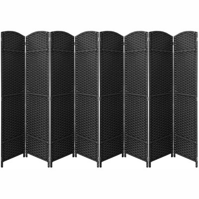 Sorbus 8 Panel Room Divider Panel, 6 ft. Tall Extra Wide Double Hinged Panels - Folding Privacy Screens - Gray Line