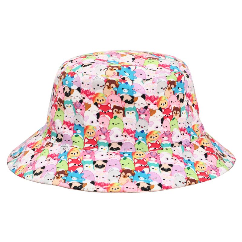 Squishmallows Characters Reversible AOP Youth Girl Pink Bucket Hat, 2 of 4