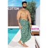 HAPPY BAY Men's Vacation Batik Beachwear Lava Lava Sarongs Swimwear Cover Up Summer Long Holidays Wrap Dashiki Pareo for Men One Size Floral, Green - 2 of 4