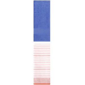 REGALWOVEN Striped Pattern Cotton Bathroom Hand Towel for Face Hair 13" x 30"/13" x 27" 2 Packs - 1 of 4