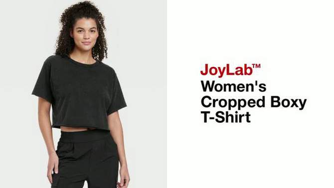 Women's Cropped Boxy T-Shirt - JoyLab™, 2 of 9, play video