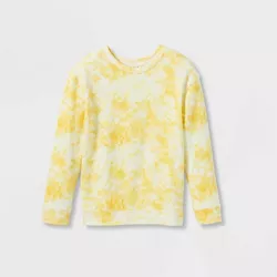 Kids' Drop Shoulder Crewneck Sweatshirt - Cat & Jack™ Mustard Yellow XL