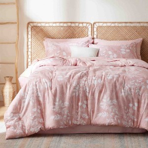 BAGOKIE 7 Pieces Floral Bed in a Bag Comforter Set for All Season - 1 of 4