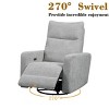 Nebula Vortex 33.5'' Wide Modern & Supper Soft High Back Power Swivel Rocker Recliner with USB Charger - 3 of 4