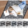 5x7ft Washable Floral Area Rug, Modern Ultra-Thin Non Slip Low Pile Carpet, Distressed Mat for Dining Room Playroom Kitchen Living Room Bedroom - 3 of 4