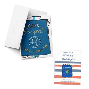 Passport Greeting Card & Enambel Pin by Ramus & Co - 1 of 4