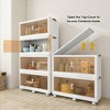 25.6 Inch Wide Clear Door Foldable Storage Box – 4-Tier Large Capacity Organizer, Easy Access, Space-Saving Foldable Design - 2 of 4
