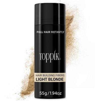 Toppik Hair Building Fibers, Fill In Fine or Thinning Hair Instantly Thicker, Fuller Looking Hair Light Blonde 1.94 oz