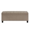 CAVINAS 45" Storage Ottoman with Button Tufted, Modern PU Leather Bench with Wood Frame for Living Room, Bedroom, Entryway - 3 of 4