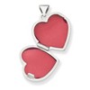 Black Bow Jewelry 14k White Gold 15mm Double Design Heart Shaped Locket - 2 of 4