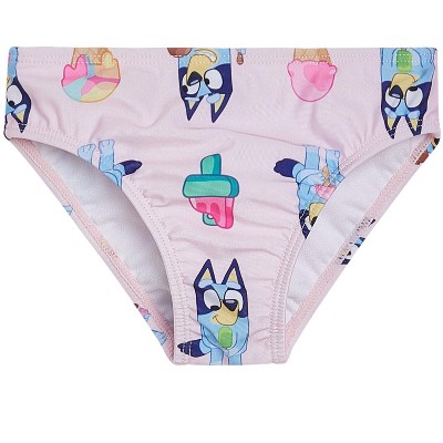 Bluey Little Girls UPF 50+ Rash Guard and Bikini Bottom Pink 5-6 — фото 4