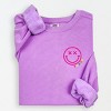 Simply Sage Market S.W.Smiley Simple Wink Bold Lightweight Garment Dyed Sweatshirt - 2 of 4