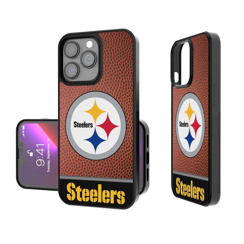 Keyscaper Pittsburgh Steelers Football Wordmark Bump Phone Case, 1 of 7