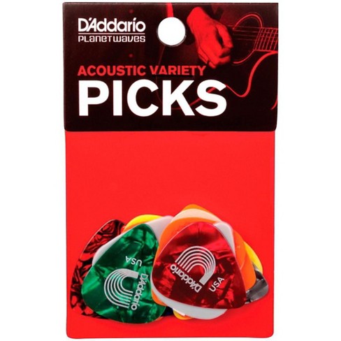 Planet Waves Black Celluloid Guitar Picks, 25 pack, Light, Wide