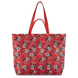 Disney Mickey and Minnie Mouse Canvas Tote Bag - All Over Print Tote Bags Short & Shoulder bag for Women - Reusable Bag for Shopping, Travel, School - 1 of 4