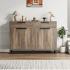 Sideboard Buffet Cabinet, 55" Large Kitchen Accent Modern Storage Cabinet with 2 Drawers and 4 Doors, Coffee Bar for Kitchen, Dining Room - 2 of 4