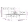 vidaXL Black Metal Bed Frame with Headboard and Footboard - Robust Steel Construction - 3 of 4