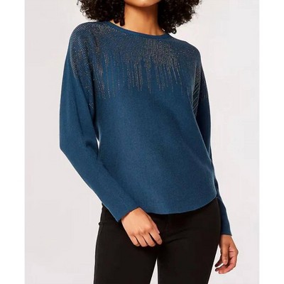 Women's Chandelier Stud Batwing Sweater - APRICOT