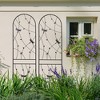 XINGHANZHENXUAN 2-Pack Black Tall Metal Garden Trellis for Climbing Plants, Rustproof Steel Plant Support - 2 of 4