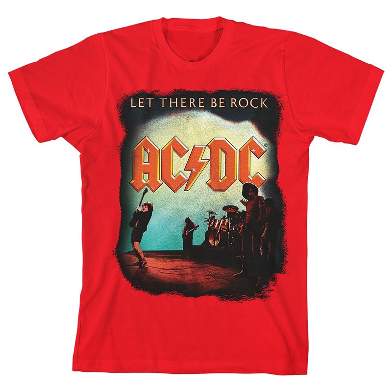 Let There Be Rock ACDC Youth Boy's Red T-shirt, 1 of 3