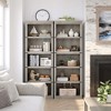Farmhouse Book Shelf with Storage Open Display Bookshelves - 4 of 4