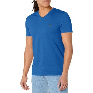 Lacoste Men's Short Sleeve V-Neck Pima Cotton T-Shirt - 1 of 2