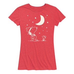 Women's - Peanuts - Snoopy Star Gazing Short Sleeve Graphic T-Shirt - 1 of 4