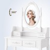 NicBex Vanity Desk with Mirror Small Vanity Table Set with Removable Oval Mirror, British Style Makeup Vanity with 4 Drawer and 1 Stool� White - 4 of 4