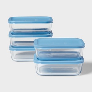 10pc (set of 5) Glass Rectangle Meal Prep Set - Room Essentials™ - 1 of 3
