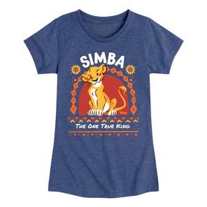 Girls' - Disney - Simba Fitted Short Sleeve Graphic T-Shirt - 1 of 4
