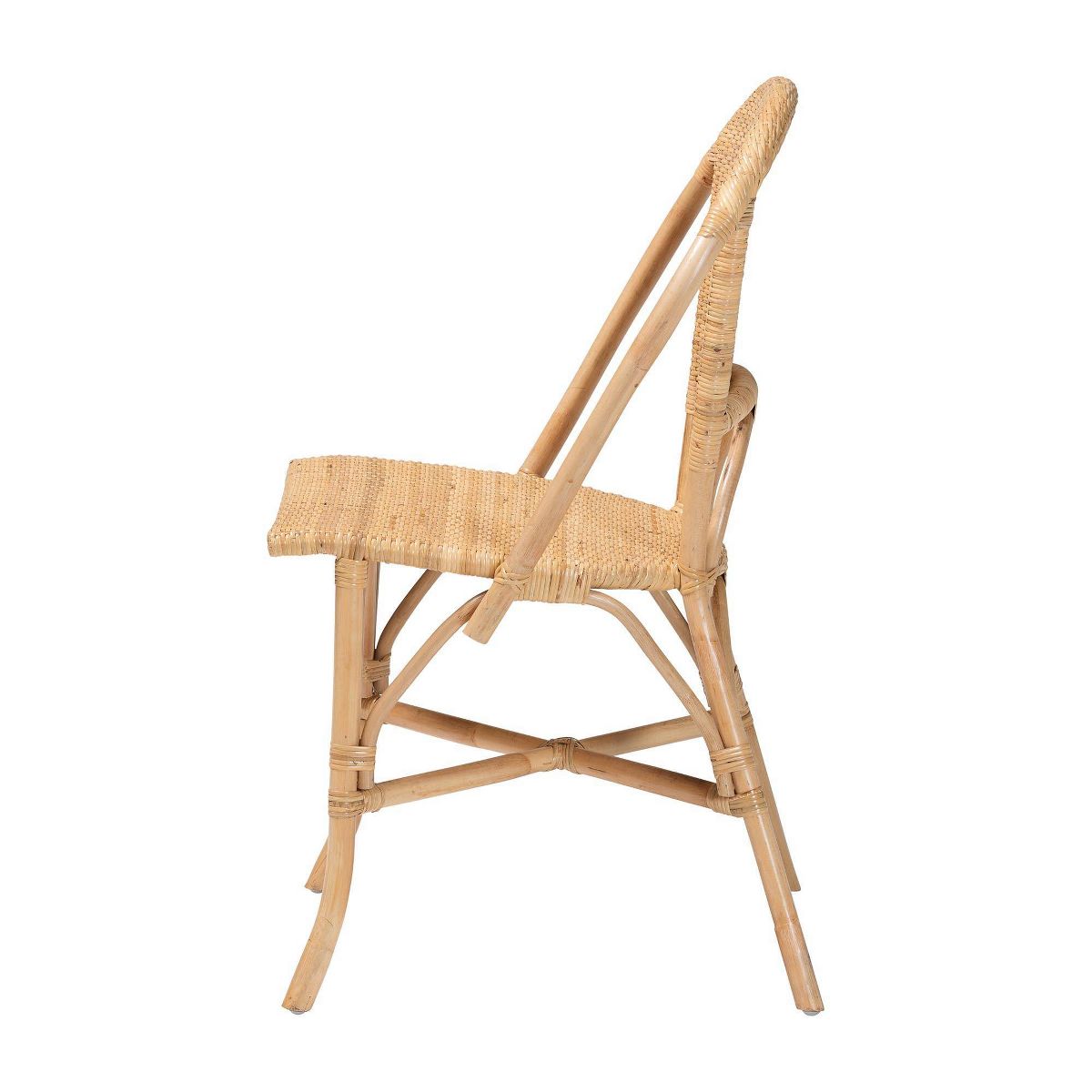 bali & pari Jaylyn Bohemian Natural Rattan Dining Chair Natural - thumbnail 2