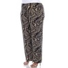 Women's Plus Size Printed Palazzo Pants - White Mark - 3 of 4