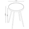 Kaelyn Round End Table with Mirrored Top Gold - Coaster - 4 of 4