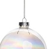 Northlight Iridescent Christmas Glass Ball Ornaments - 2.5" (65mm) - Clear - 9ct - 4 of 4