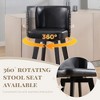 Beautyolove Faux Leather Upholstered Wooden Counter Height Bar Stool Swivel Counter Stool (Set of 2) - 4 of 4