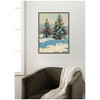 Kate and Laurel Framed Canvas Wall Art Print Morning Snow by Mary Sparrow, 18 x 24 Sylvie Walnut Frame, Rustic Farmhouse, Landscape Art for Wall Decor - 4 of 4
