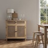 Art Leon Rattan Buffet Sideboards with Solid Wood Legs, Kitchen Cabinet, Antique - 3 of 4