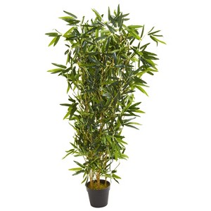 HomeStock  4.75 ft. Artificial Bamboo Tree in Pot for Indoor/Outdoor - 1 of 1