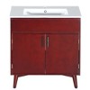 Modern Bathroom Vanity With Sink Combo Set, Solid Wood Frame Small Bathroom Vanity With 2-Door Cabinet - 2 of 4