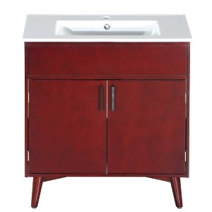 30"Bathroom vanity Set with Sink, Combo Cabinet, Bathroom Storage Cabinet,Gray - 1 of 4