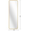 TUYOHW Rectangle Full Length Mirror,47x14'' Wall-Mounted Shatterproof Mirror with Aluminum Frame,Door Mirror Suitable for Modern Home Decor - 3 of 4