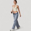 Anna-Kaci Active Women's Seamless Ribbed Knit Halter Crop Top with V-Neckline and Built-In Support - 3 of 4
