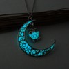 Owl Glow In Dark Pendant Chain Necklace for Women Green or Blue Ginger Lyne Collection - 3 of 4