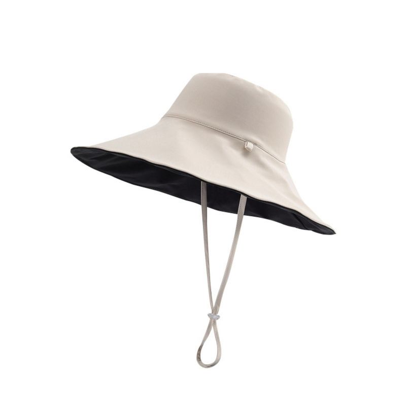 Anna-Kaci Women's Reversible Wide Brim Sun Hat, Black