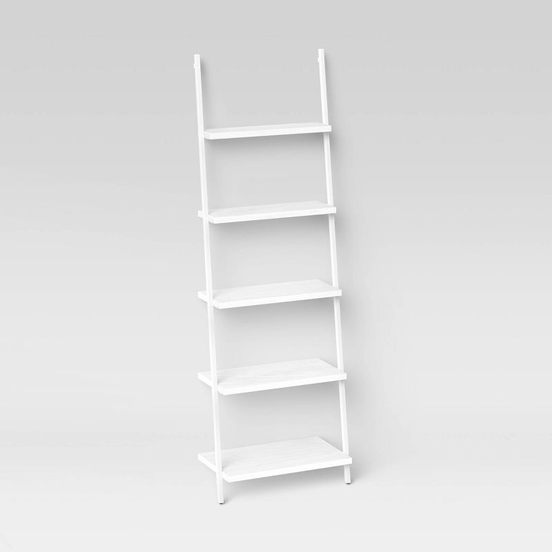 72" Loring 5 Shelf Leaning Bookshelf - Threshold™, 4 of 14