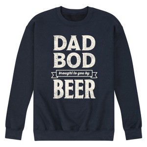 Men's - Instant Message - Dad Bod By Beer Graphic Fleece Sweatshirt - 1 of 4
