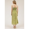 August Sky Women's Smocked Faux Tie Strap Sea Print Midi Dress - 2 of 4