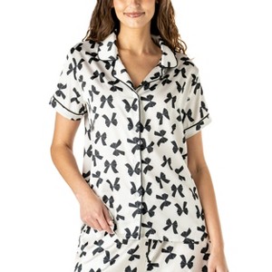 Hello Mello Womens Beauty Sleep Satin Pajama Top - 1 of 4