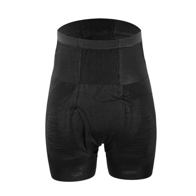 Unique Bargains Men's Abdominal Slim Shapewear High-waisted Tights Shorts  Boxer Briefs Shaping Long Legs Underwear XL Size Black 1Pcs