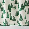 Tree Shower Curtain with Pom Pom Lace Trims Green - Threshold™ - 4 of 4
